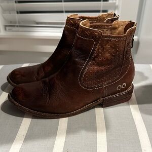 Bed Stu Brown Leather Ankle Boots
